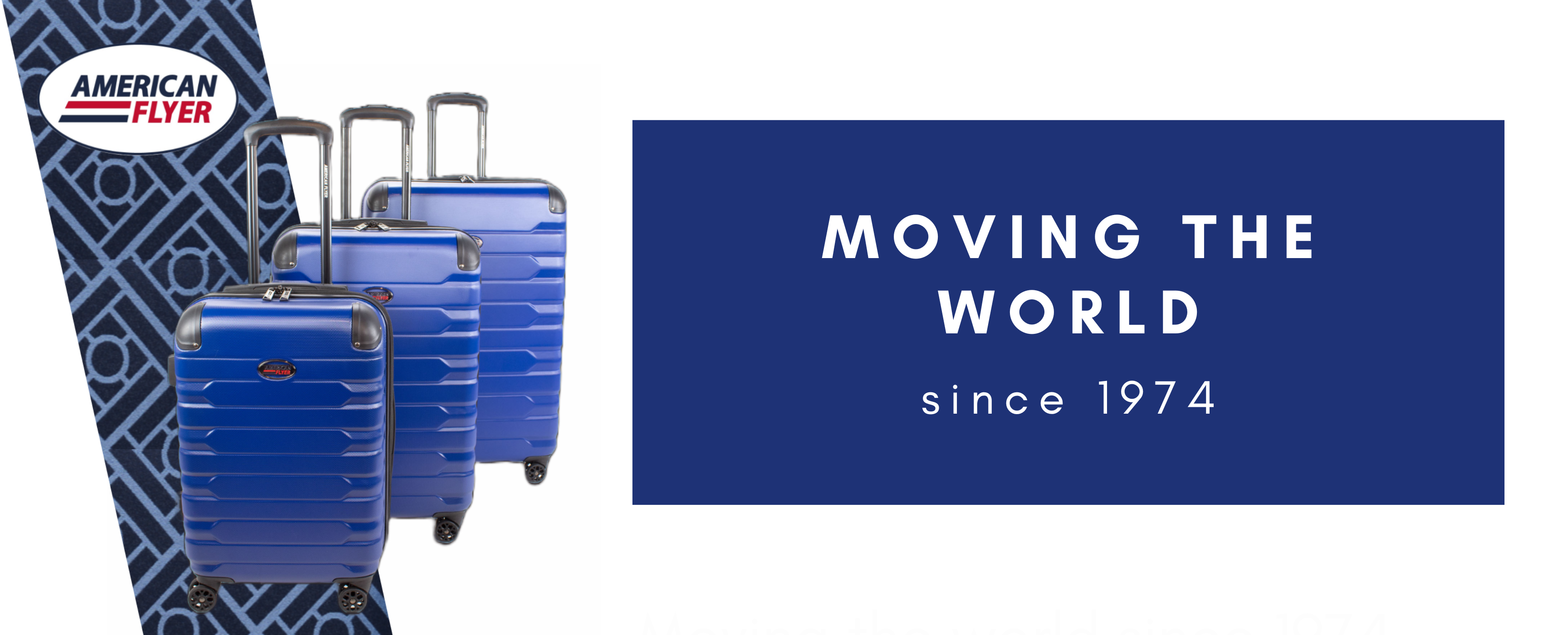 Moving the World Since 1974 featuring Mina Luggage Set